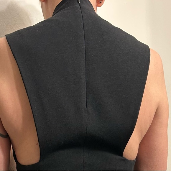 Theory Black Wool Blend Shift Dress, Retro, Edgy and Sexy, Size 4 - Picture 14 of 16